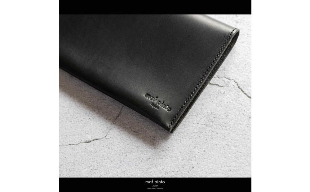 maf pinto (マフ ピント) 通帳ケース 通帳入れ カード収納 ブラック レザー 本革 日本製