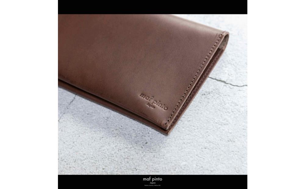maf pinto (マフ ピント) 通帳ケース 通帳入れ カード収納 ダークブラウン レザー 本革 日本製