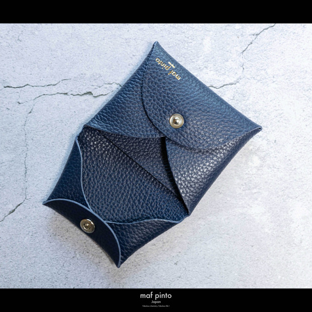 maf pinto (マフ ピント) ミニ財布 コンパクト ウォレット 小型 小銭入れ カードケース レザー 本革 63ネイビー