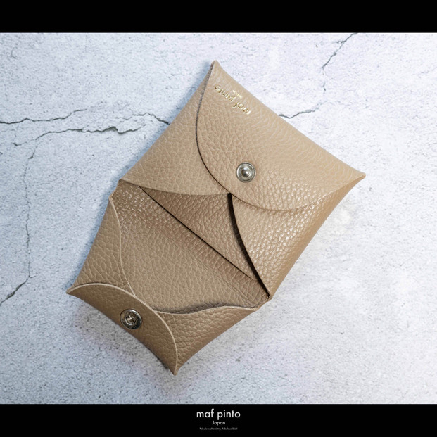 maf pinto (マフ ピント) ミニ財布 コンパクト ウォレット 小型 小銭入れ カードケース レザー 本革 60カプチーノ