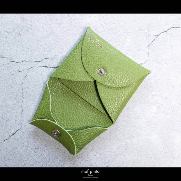 maf pinto (マフ ピント) ミニ財布 コンパクト ウォレット 小型 小銭入れ カードケース レザー 本革 58グリーンティー