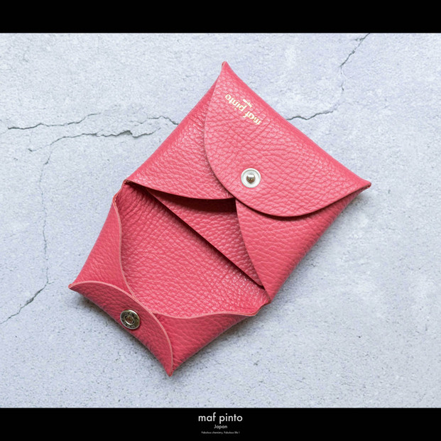 maf pinto (マフ ピント) ミニ財布 コンパクト ウォレット 小型 小銭入れ カードケース レザー 本革 55ピンク