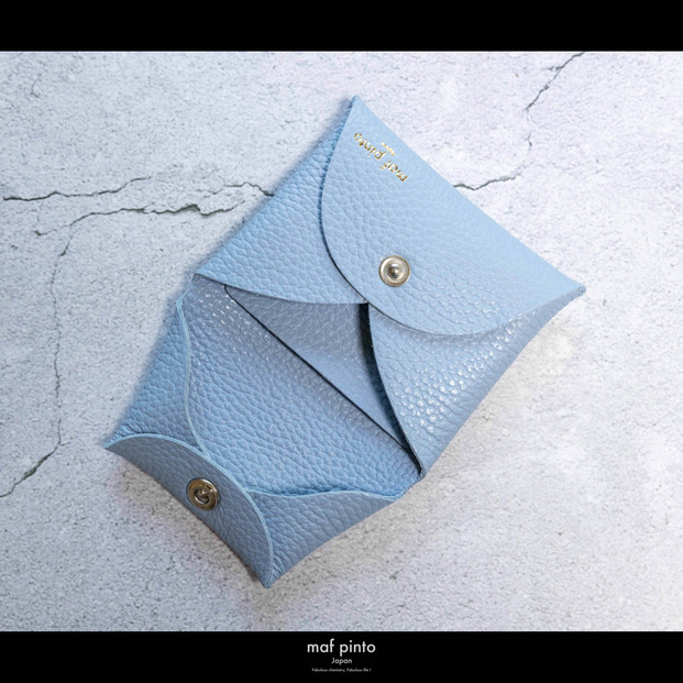 maf pinto (マフ ピント) ミニ財布 コンパクト ウォレット 小型 小銭入れ カードケース レザー 本革 53ライトブルー