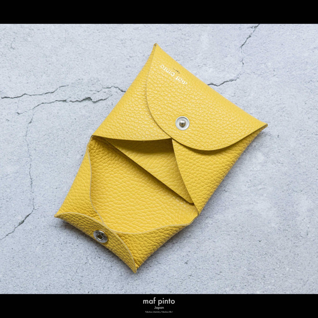 maf pinto (マフ ピント) ミニ財布 コンパクト ウォレット 小型 小銭入れ カードケース レザー 本革 52ライトイエロー