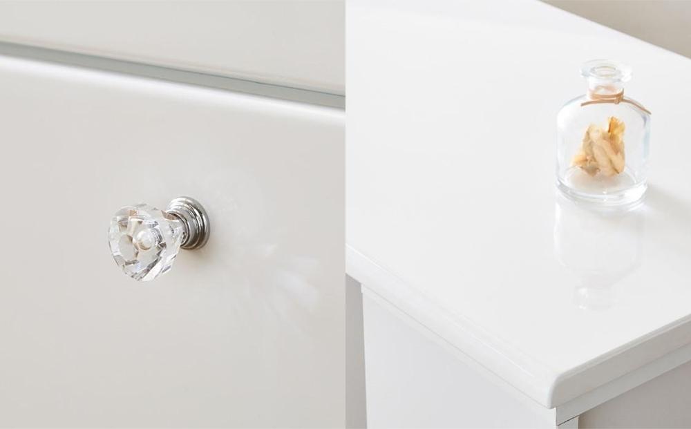 【開梱設置】”エナメル鏡面”国産組み換え式システムベッド【クララ】ツマミタイプ