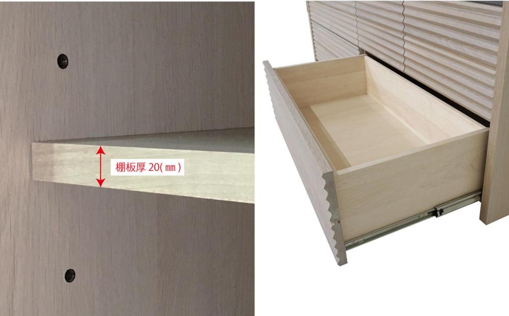 無垢リビング家具コリーナ(サイドボード・リビングボード)70cm【6色】