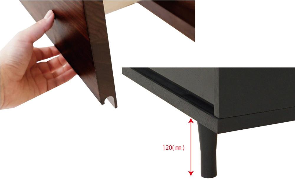 無垢リビング家具ランページョ(ローボード・テレビ台・TVボード)幅200cm【6色】