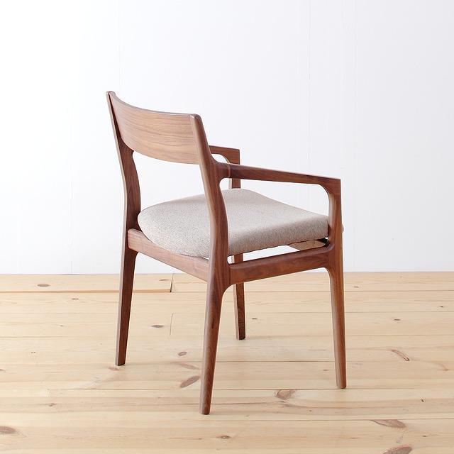 ダイニングチェア　パイク肘付WN