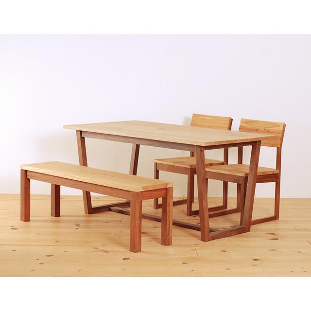 ダイニングテーブル　MIYABIO　オーク無垢　160ｘ80ｘ72　大川市