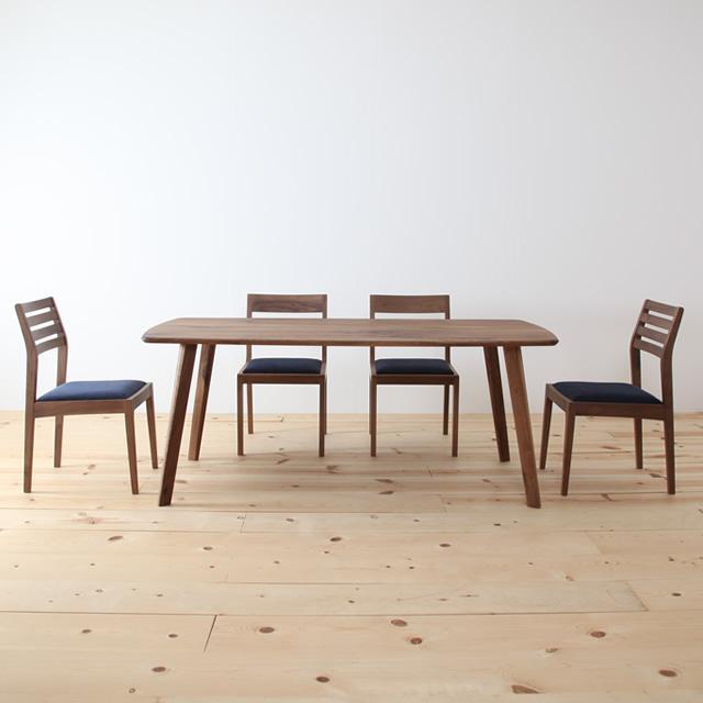 ダイニングテーブル　ST　ウォルナット無垢　180ｘ90ｘ72　大川市