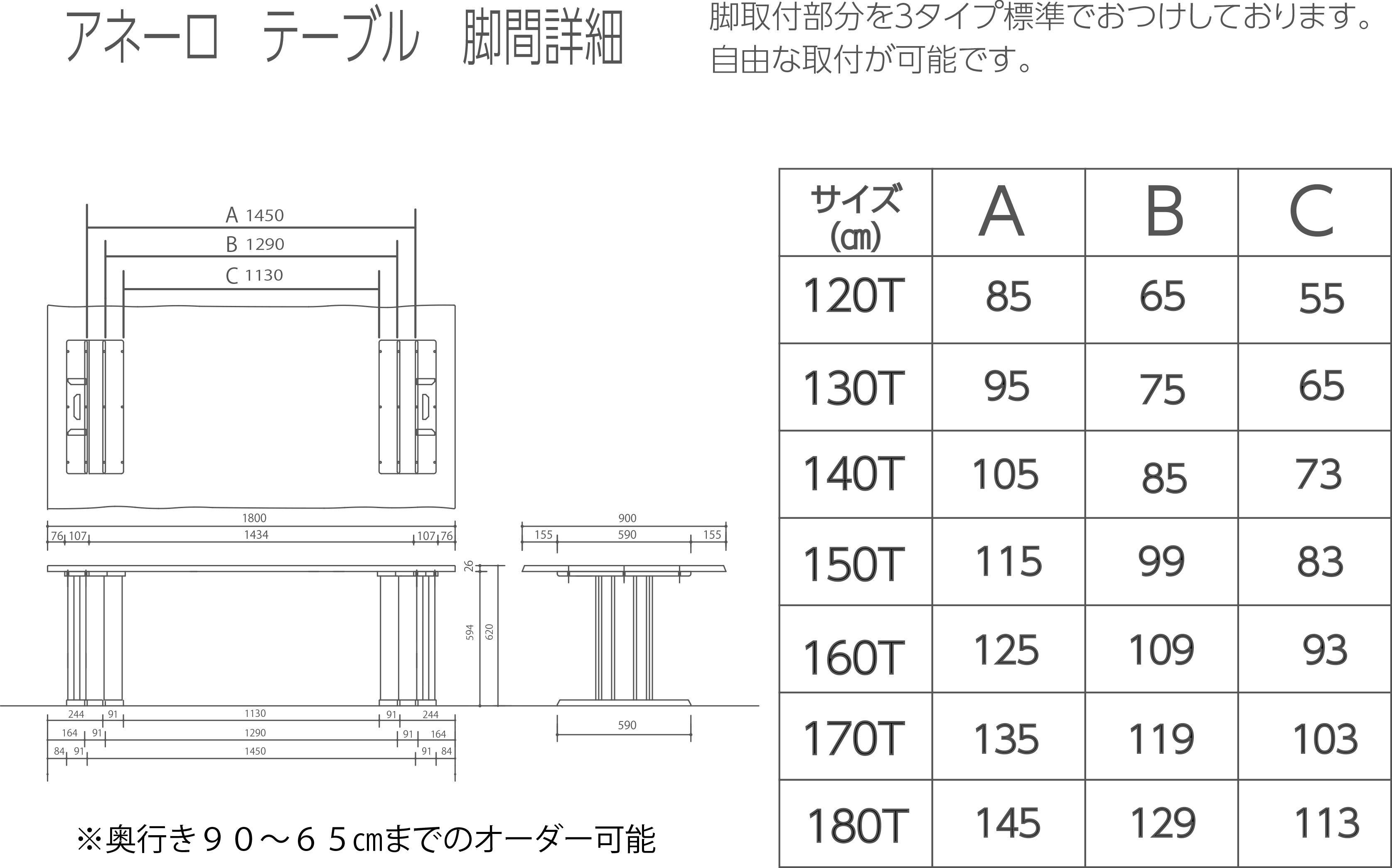 浮造り＋波型加工の 高級 ダイニングテーブル 単品 無垢材 （アネーロ１８０Tスミ色） 食卓 うづくり 無垢 テーブル おしゃれ モダン 大川市 大川家具