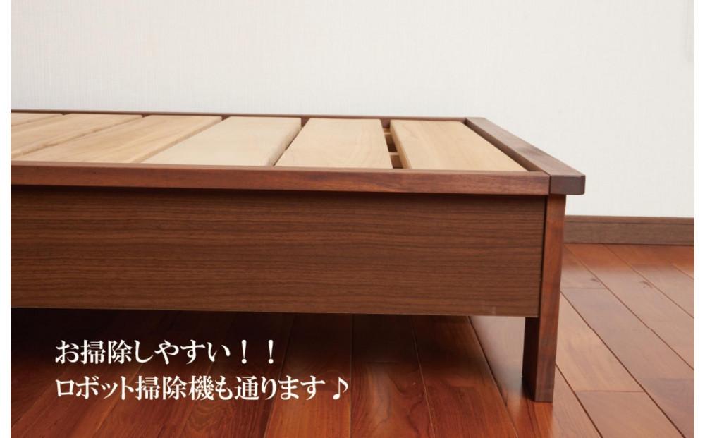 ベッドフレーム リガル シングル ブラウン色 木製 大川家具