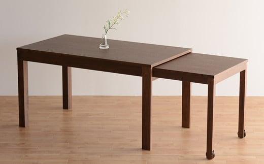 伸張 ダイニングテーブル DTジャンブル06 ウォールナット 幅135-220 ウレタン塗装