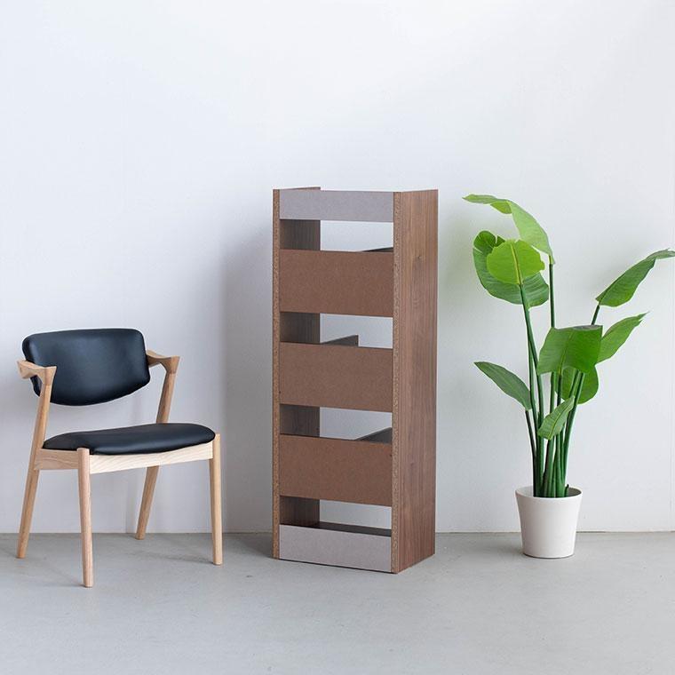 LANE(レーン) シェルフ45L ウォールナット 幅45 高さ120 ロータイプ 多目的ラック