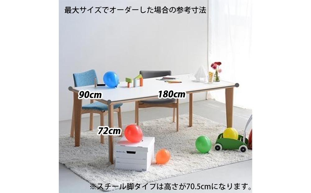 サイズオーダー メラミンテーブル DTジャンブルMM01-06 最大サイズ 幅180 奥行90