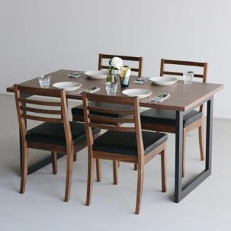 DT02 ウレタン DCゴーダ オールマイティブラック ウォールナット 5点 ダイニングセット