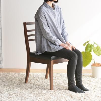 DCゴーダ ダイニングチェア ウォールナット オールマイティブラック 1脚 単品 チェア 椅子