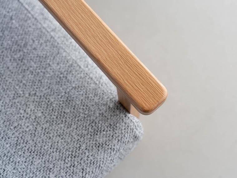 コペンハーゲン01 3Pソファ オーク／バトンライトグレー 幅189 奥行76 高さ70