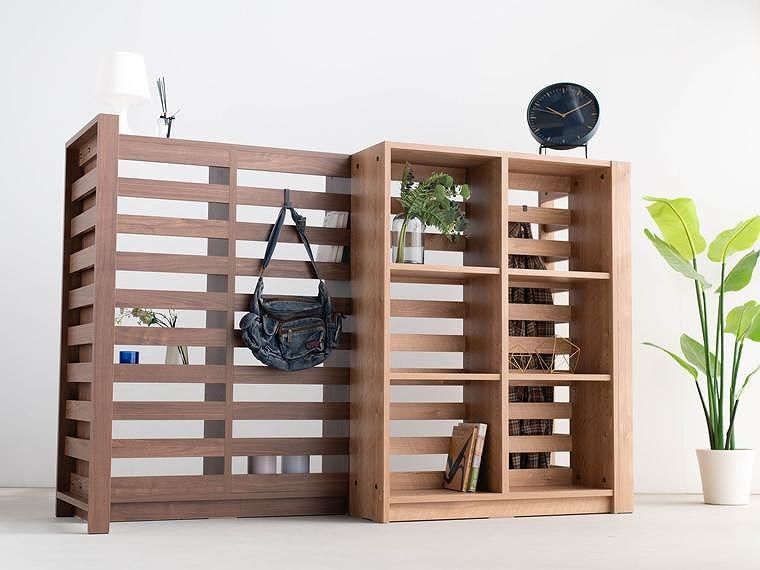 エルブロック パーティションシェルフLb オーク 幅96 奥行き29 高さ124