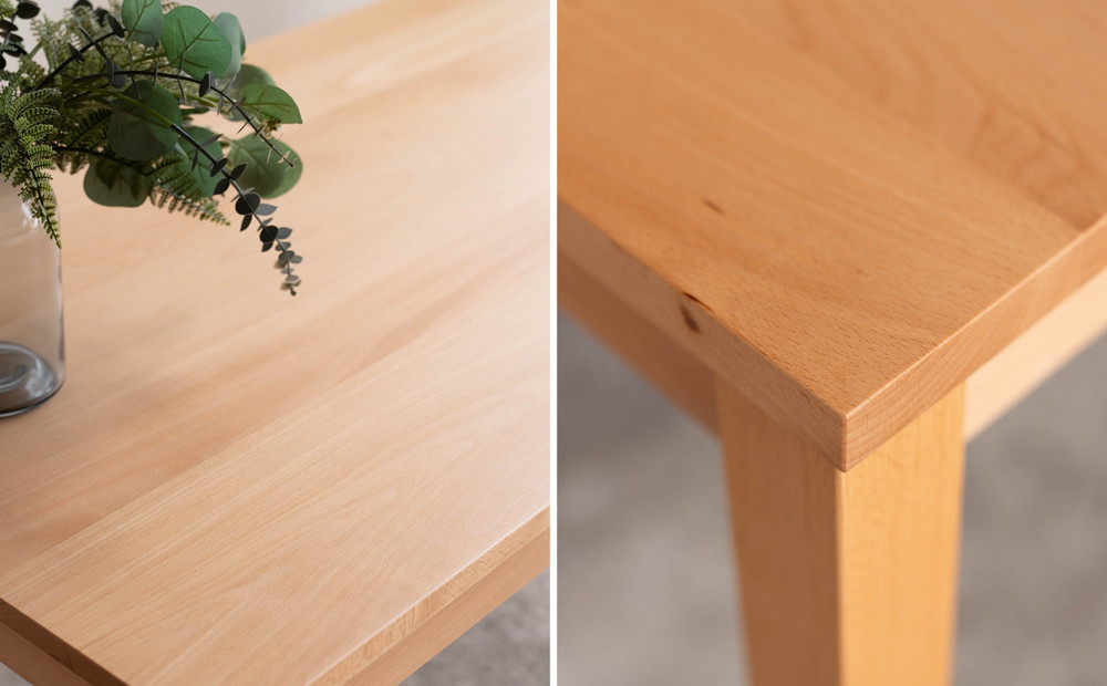 DTジャンブル01 ダイニングテーブル 150 ビーチ クリア 単品