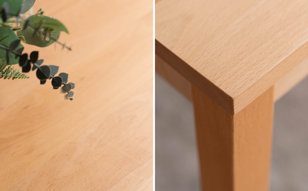 サイズオーダー DTジャンブル01 ダイニングテーブル ビーチ クリア 単品