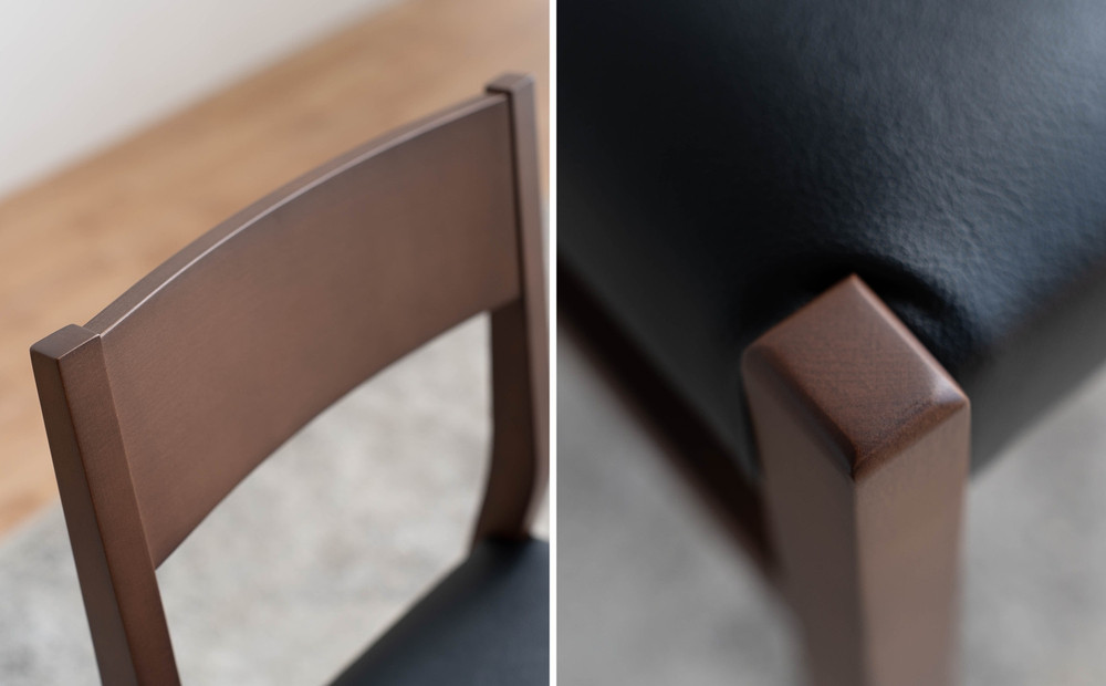 DCジャンブル01 ダイニングチェア ビーチウォールナットブラウン オールマイティブラック 1脚 単品 チェア 椅子