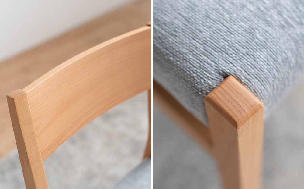 DCジャンブル01 ダイニングチェア ビーチクリア アネルカグレー 1脚 単品 チェア 椅子