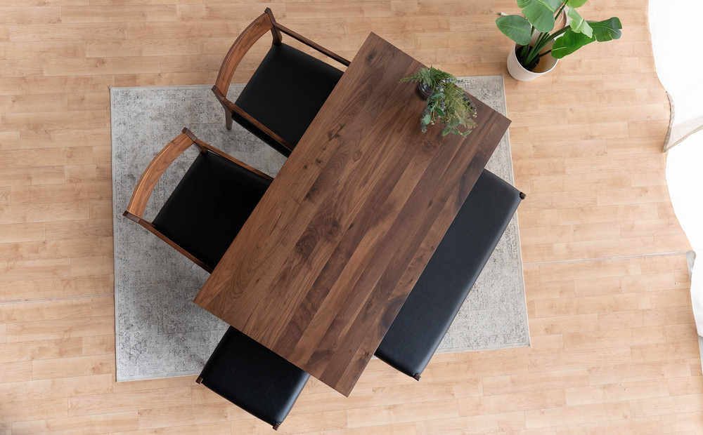 DT01 DC02 BC01 ST01 5点 ダイニングセット ウォールナット オールマイティブラック テーブル 椅子 ベンチ スツール