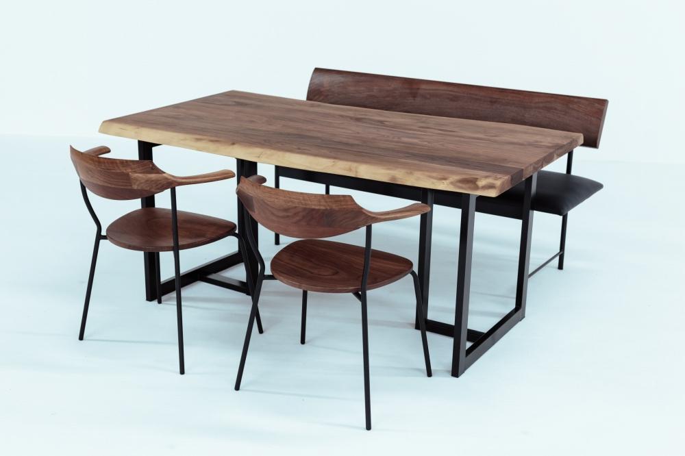 ラミエッジテーブル ウォールナットW1550(脚セット)【関家具】