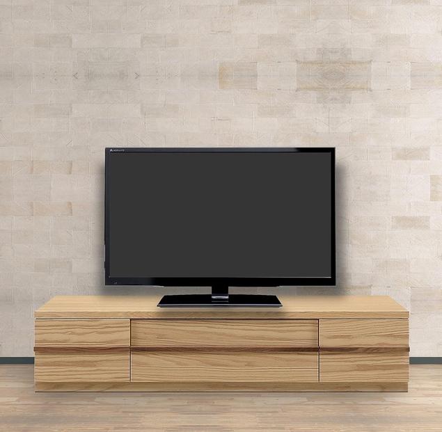 クレスト 幅160cm テレビボード ロータイプ AV収納 テレビ台 ロータイプ TVボード TV台 ローボード 高さ35.5cm 無垢 オーク TV台 日本製 大川家具
