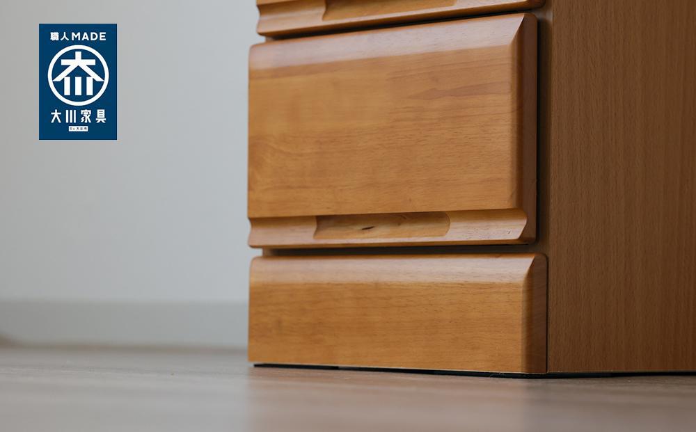 大川家具 チェスト ミニ 幅30cm 引出し 5段 サイド 収納 ナチュラル
