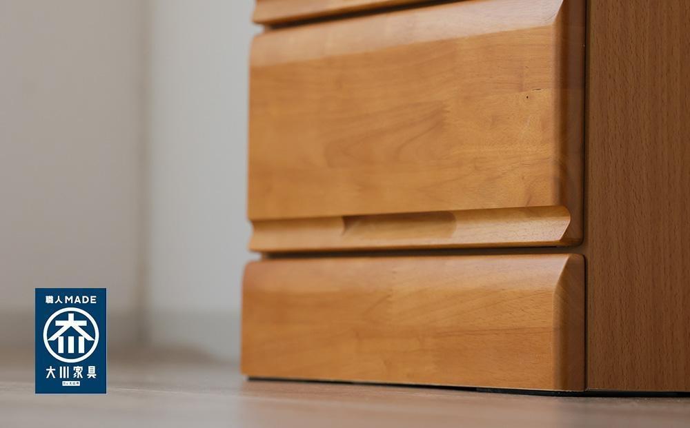 大川家具 チェスト ミニ 幅40cm 引出し 5段 サイド 収納 ナチュラル