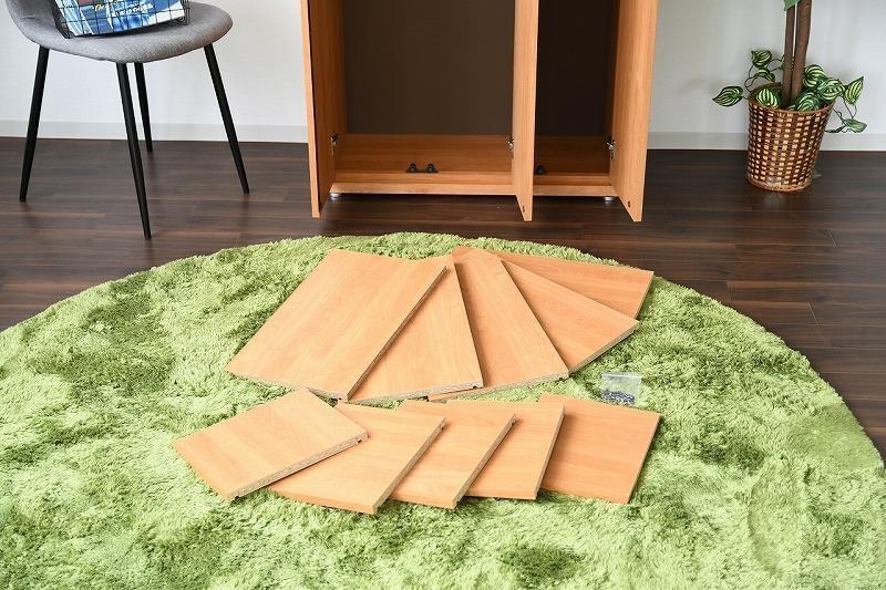 家具 靴 収納 玄関収納 幅80cm シューズボックス ラック オープン 鏡付き【ナチュラル】