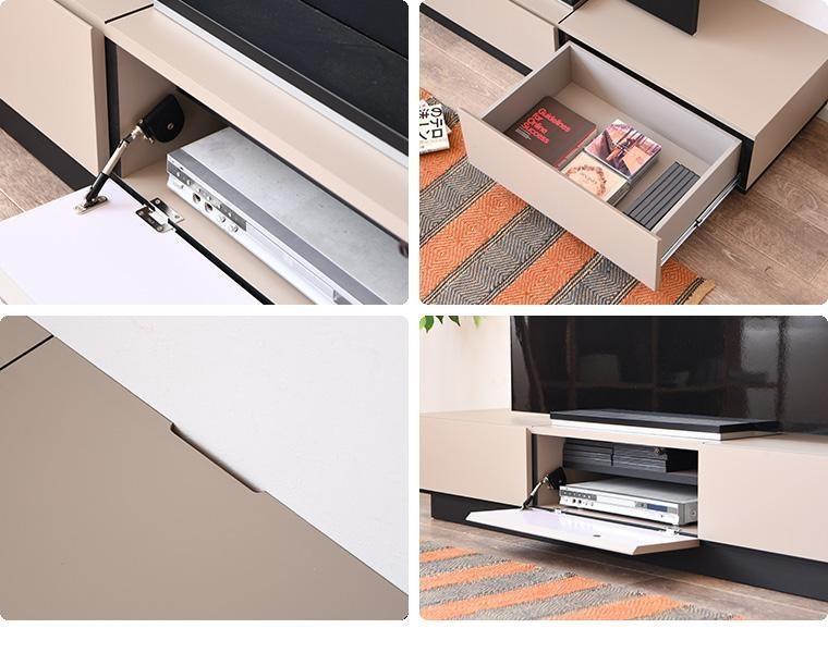 テレビ台 TVボード ローボード 180cm 収納 おしゃれ スリット加工 日本製 大川