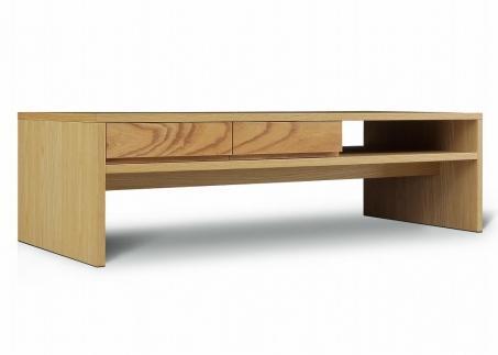 【大川家具】 開梱設置 125cm リビング テーブル ホワイトオーク センダン材 国産材 キルト