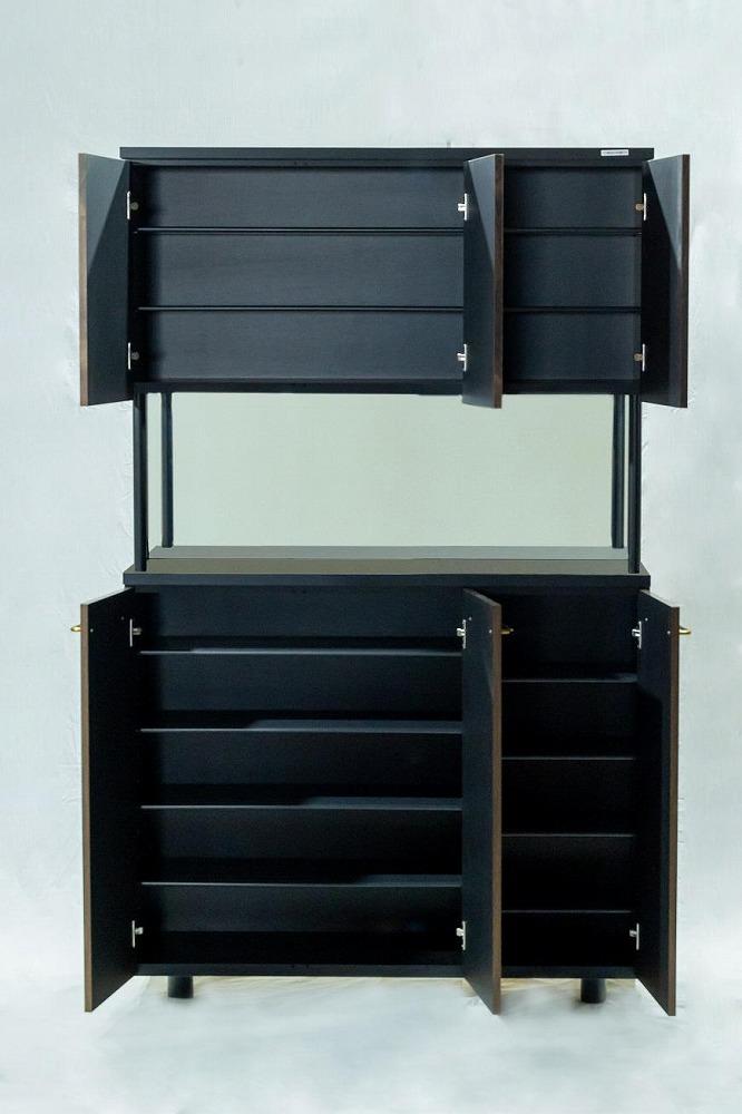 大川家具　シューズボックス　ゾロ ハイタイプ 1200HOP（BR) 幅120cm 高さ189.5cm ブラック基調 モダン　国内製造