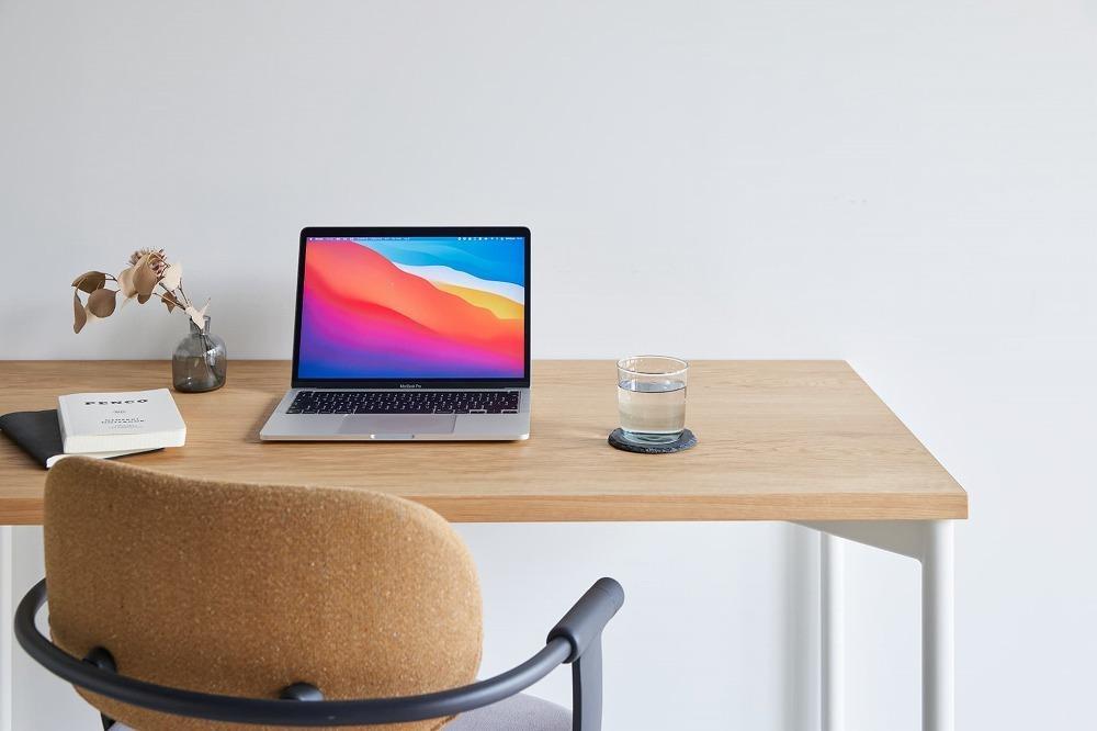 パソコンデスク シンプル デスク WAAKdesk TypeA 120 天板オーク | 脚ホワイト