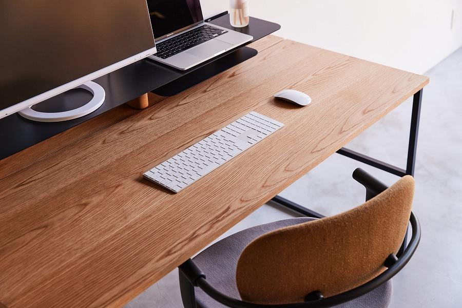 パソコンデスク リモートワーク オーク 140 シェルフ大付 WAAKstation2OK 1407 shelf