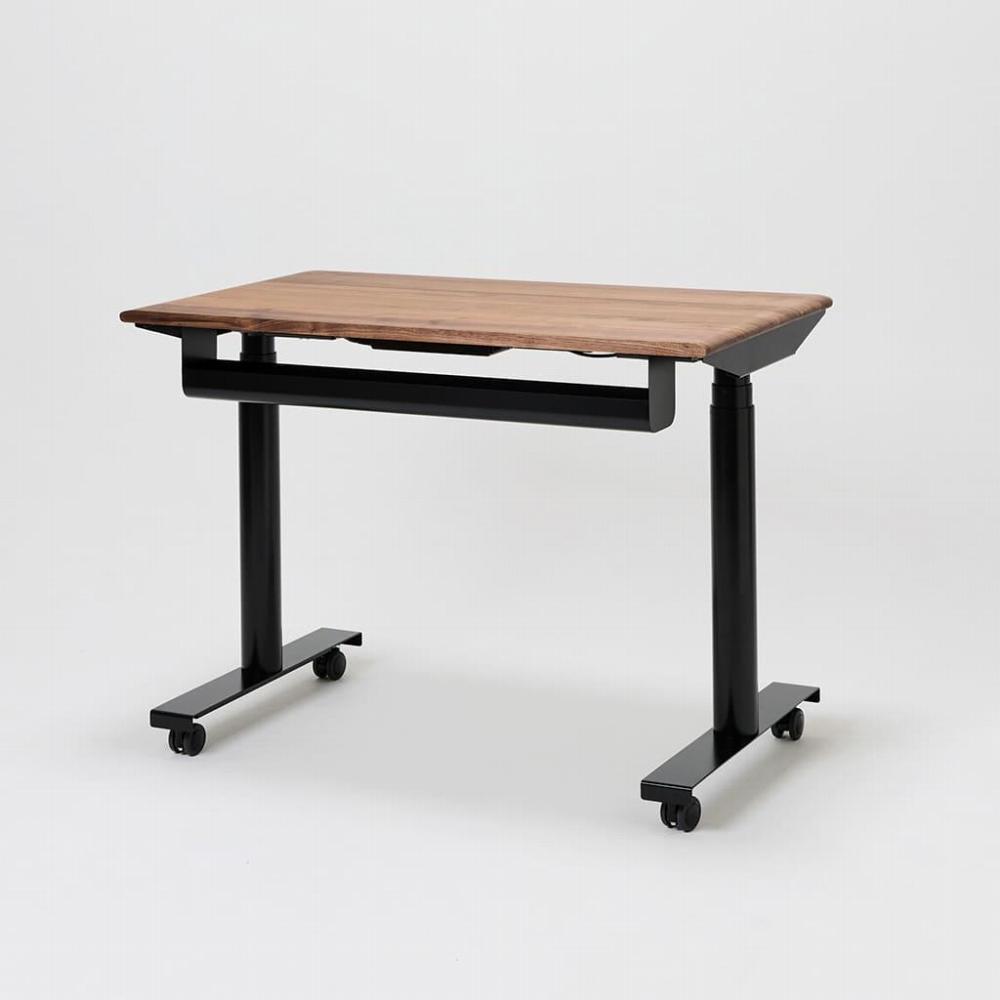 【シェルフSセット】サイズオーダー可 電動昇降 学習机 プレディデスク ウォールナット