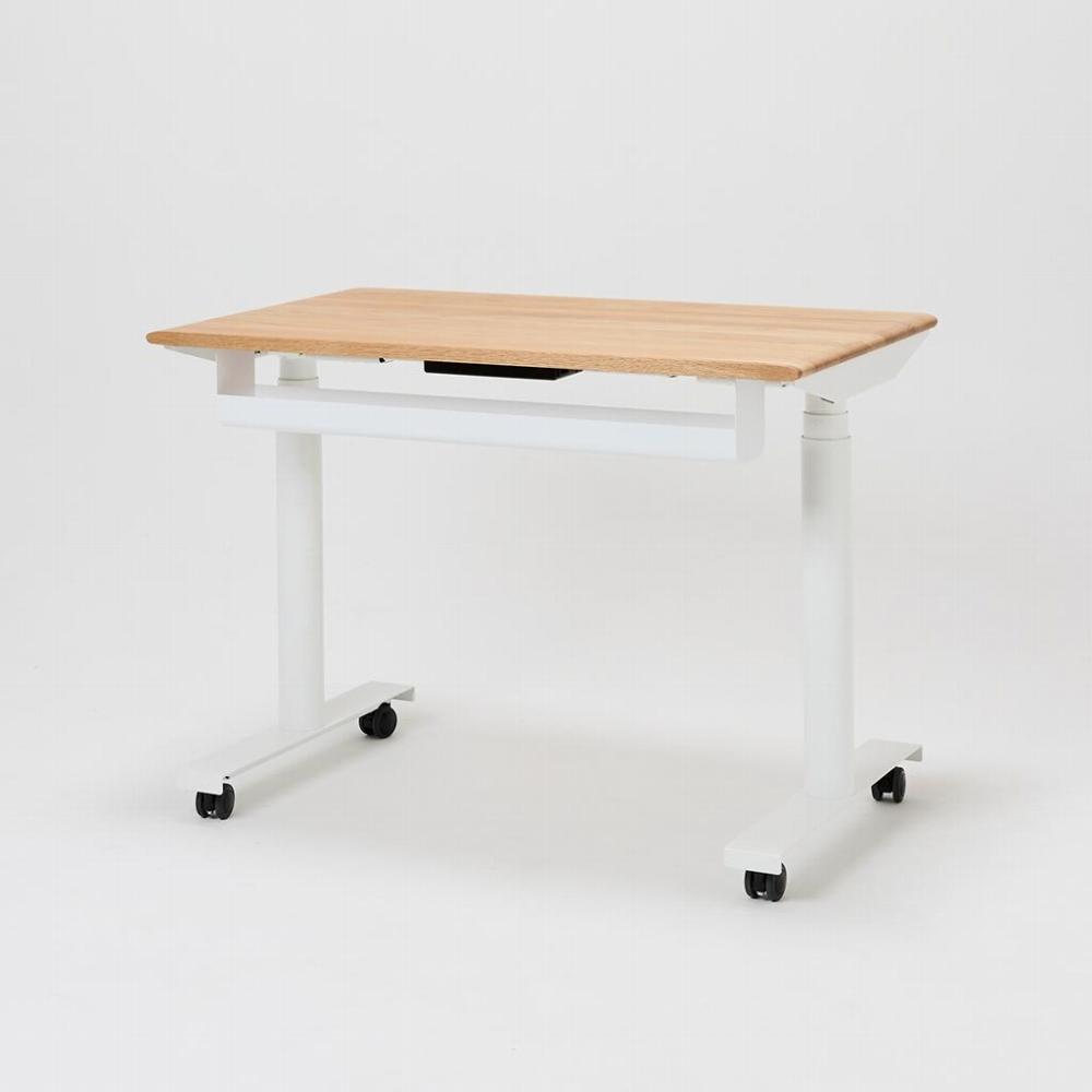 【シェルフLセット】サイズオーダー可 電動昇降 学習机 プレディデスク オーク