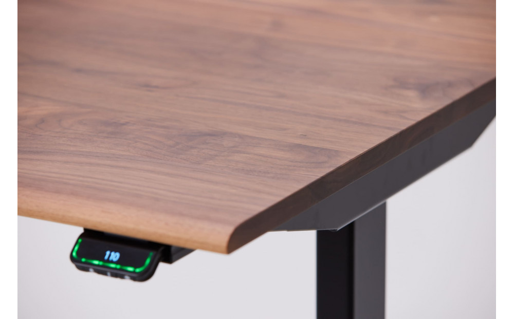 【幅180cm 奥行80cm 厚み3cm】【ウォールナット】電動昇降デスク 無垢材 パソコンデスク WAAKstandingPro