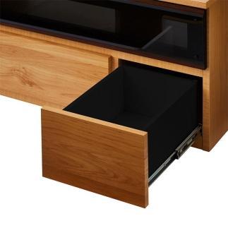 テレビボード 幅120☆木目調 ガラス扉 ローボード　カラー：NA