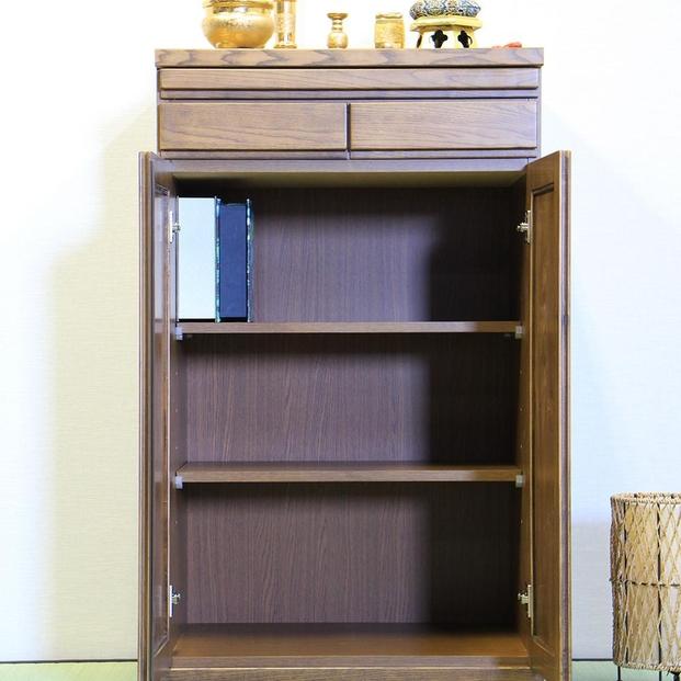 仏壇台 仏壇下台 お仏壇 大川家具 完成品 60cm 幅60cm ミニ仏壇 小型仏壇 日本製 AKBU-01-60H ライトブラウン