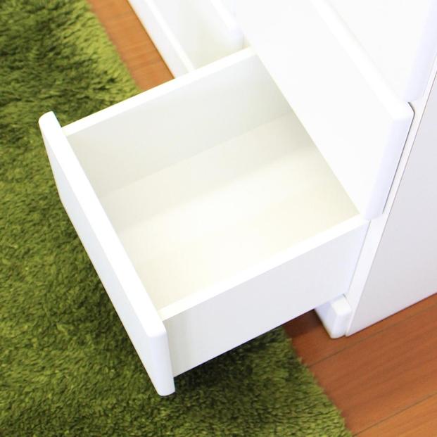 ローチェスト 完成品 タンス チェスト 箪笥 幅120cm 日本製 国産 120幅 3段 木製 CRCH-01-120L WH