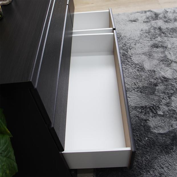 ローチェスト 完成品 タンス チェスト 箪笥 幅120cm 日本製 国産 120幅 3段 木製 CRCH-01-120L DBR