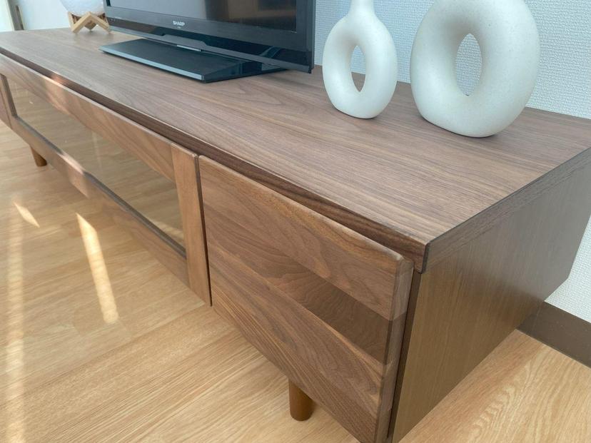 【ウォールナット】大川家具 幅153cm テレビボード  -fleuret-フルーレ