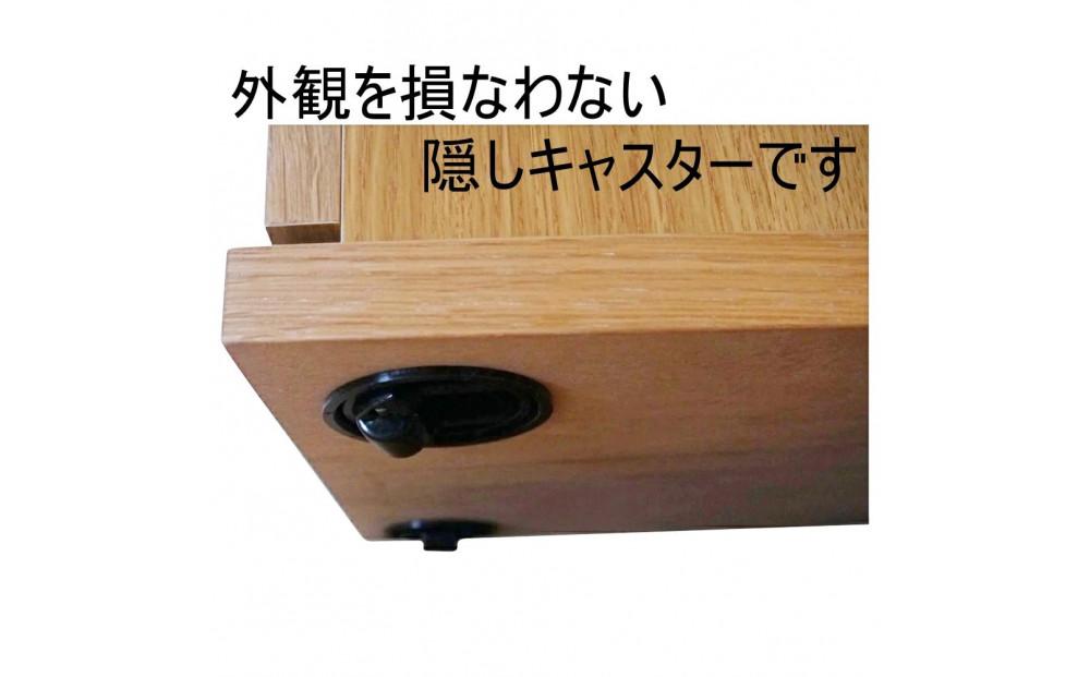 クエスト ナイトテーブル右OP(ナチュラル色) キャスター付き