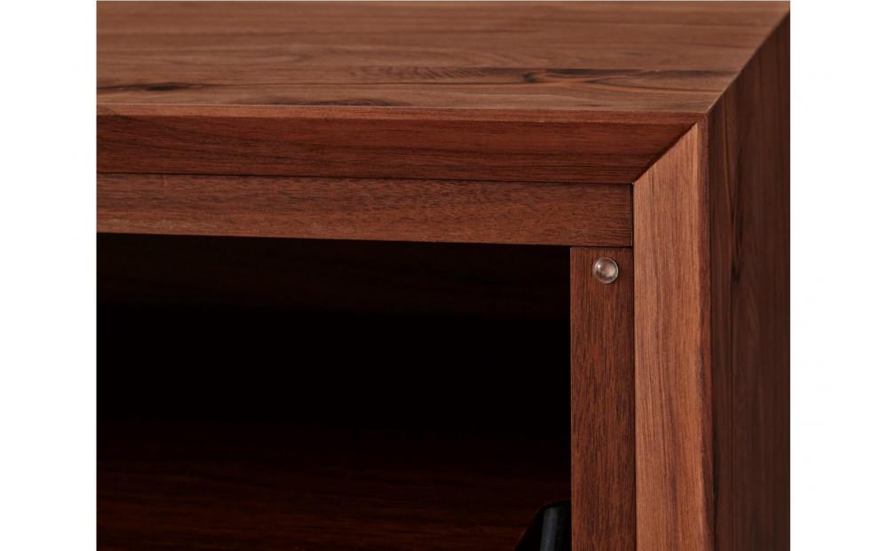 【開梱設置込み】TVボード テレビボード TV台 テレビ台 ウォールナット 幅160cm×奥行40cm×高さ35cm リモコン対応 シンプルデザイン リビングボード サイドボード ローボード 日本製 国産 免疫家具 大川家具 【表面材：ウォールナット】