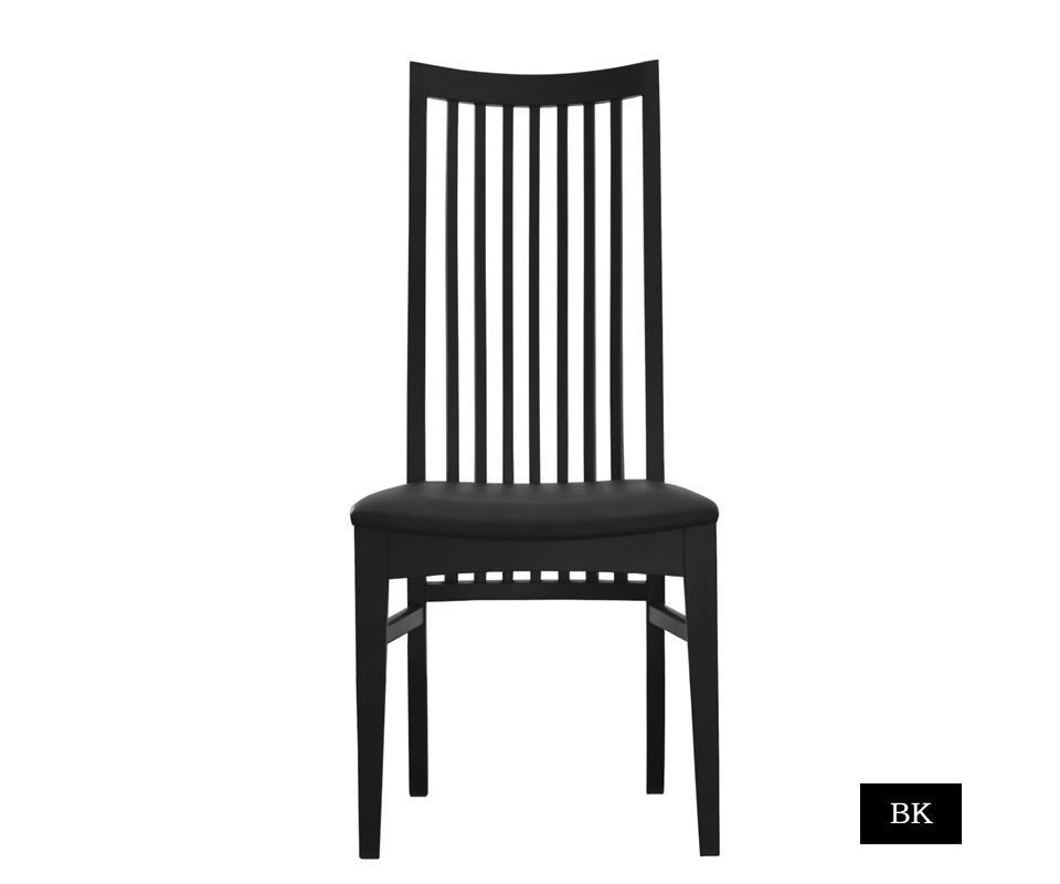 ダイニングチェア BK 完成品 ハイバックチェア チェア ブラック 黒 免疫家具 国産 家具 大川