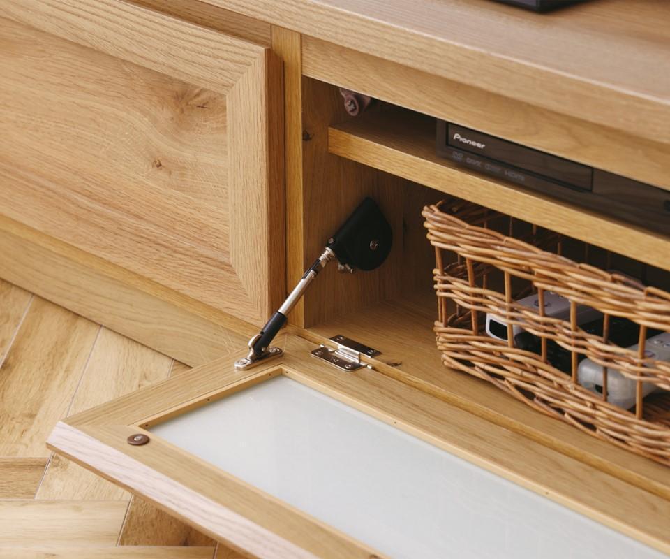 【開梱設置込み】TVボード テレビボード 幅160cm オーク柄 完成品 TV台 テレビ台 リモコン操作対応 シンプルデザイン 免疫家具 国産 家具 大川